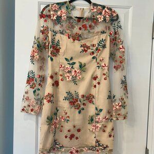 Endless Rose Long Sleeve Dress Floral Party Cocktail